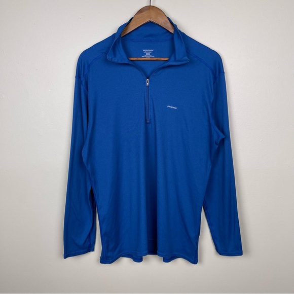 Patagonia Men's Capilene Blue Performance Base Layer 1/4 Zip - Picture 1 of 5